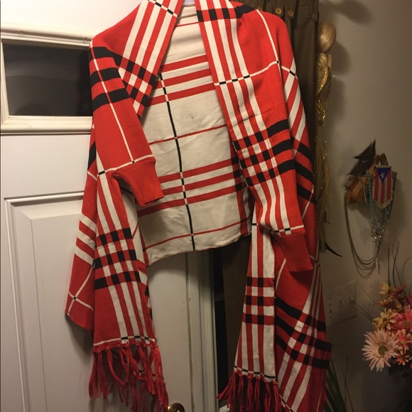 ‼️SOLD OUT‼️ Autumn Plaid Tassel Loose Cardigan - Picture 6 of 7